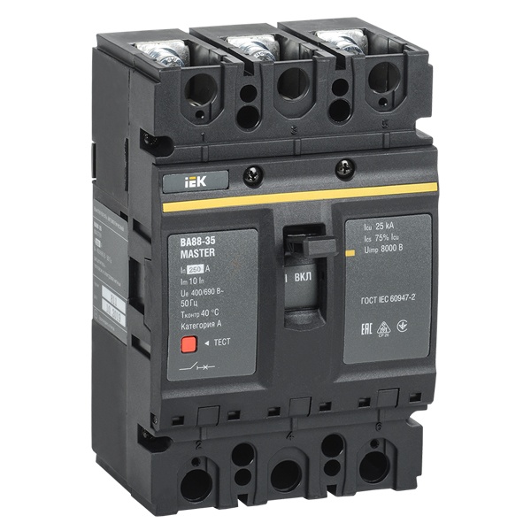 Автоматический выключатель ИЭК Master ВА88-35 3Р 250А 35кА (автомат электрический)