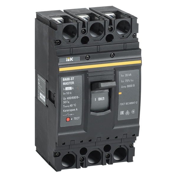 Автоматический выключатель ИЭК Master ВА88-37 3Р 250А 35кА (автомат электрический)