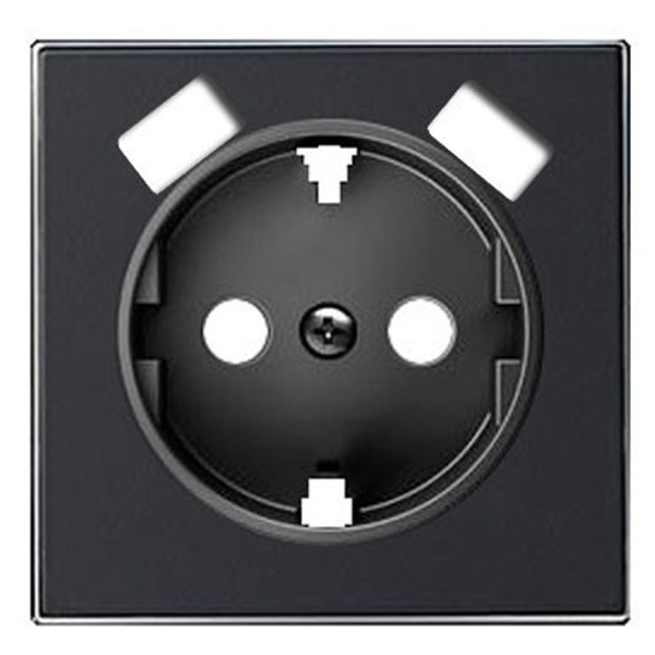 Накладка для розетки SCHUKO с 2хUSB артикул 8188.3 ABB Sky, черный бархат (8588.3 NS)