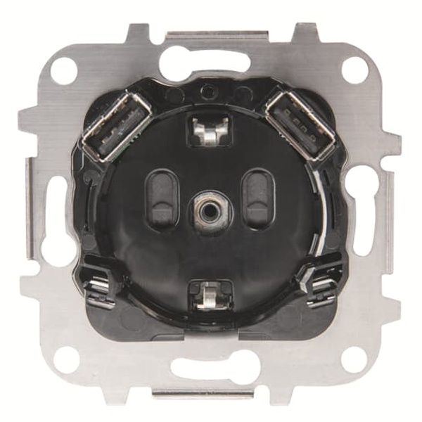 Механизм розетки SCHUKO с USB зарядным устройством тип А 2х2000 мА ABB SKY (8188.3)