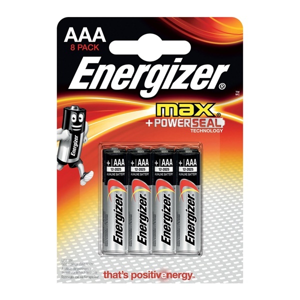 Батарейка Energizer MAX LR03/E92/AAA (упаковка 8шт)