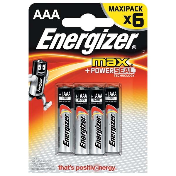 Батарейка Energizer MAX LR03/E92/AAA (упаковка 6шт)