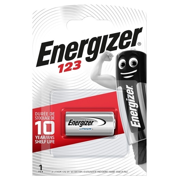 Батарейка Energizer CR123A (123/CR123/CR17345) Lithium (упаковка 1шт)