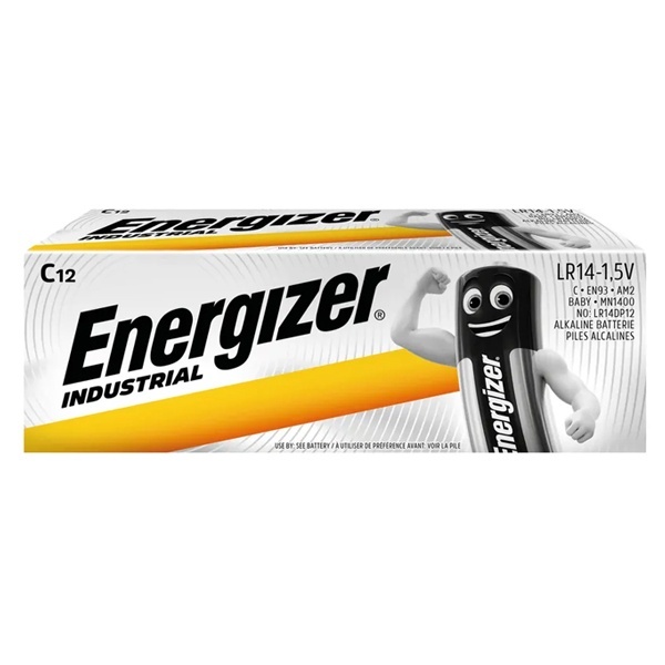 Батарейка Energizer D LR20 1.5V Industrial (упаковка 12шт)