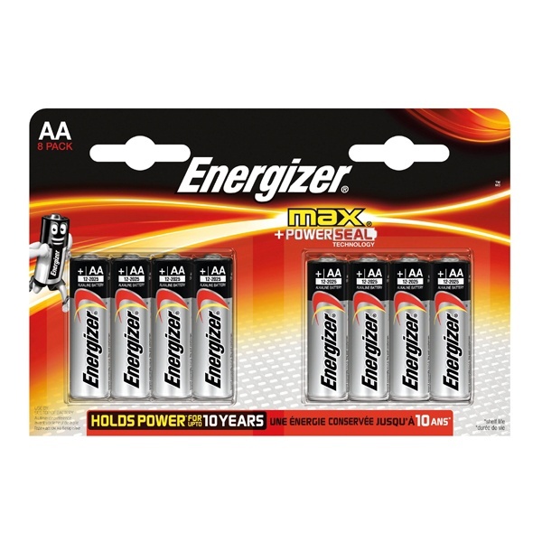 Батарейка Energizer AA MAX LR6 E91 (упаковка 8 шт)