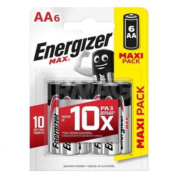 Батарейка Energizer AA MAX LR06 E91 (упаковка 6 шт)