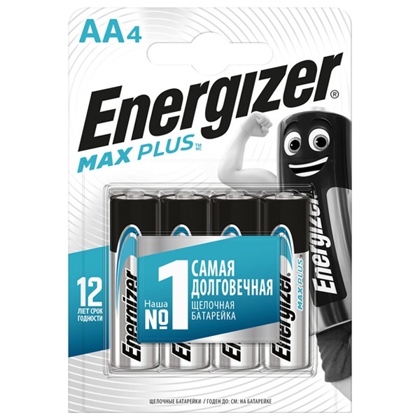 Батарейка Energizer AA Max Plus LR6 E91 (упаковка 4 шт)
