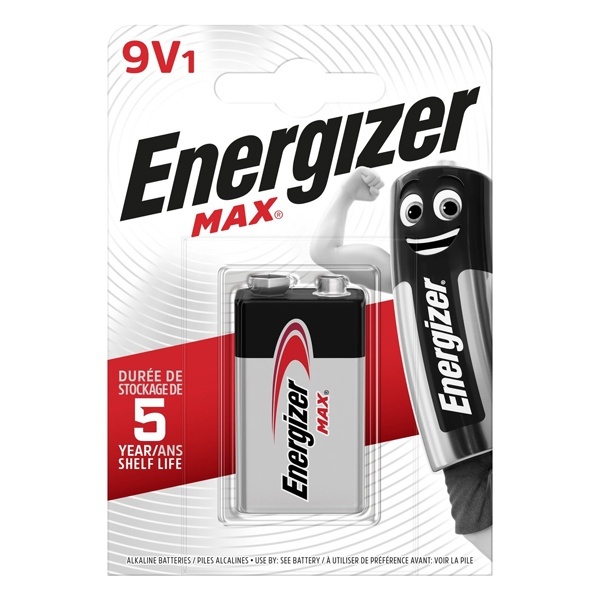 Батарейка Energizer MAX 6LR61/ 522/9V (упаковка 1шт)