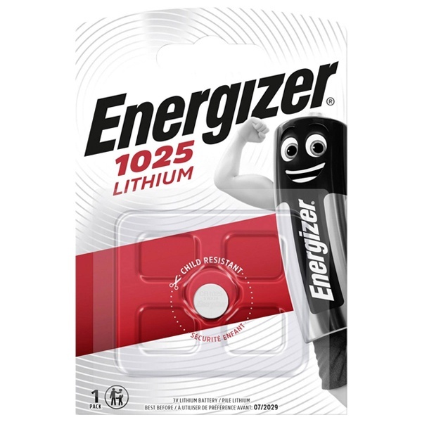 Батарейка Energizer Lithium CR1025 (упаковка 1шт)