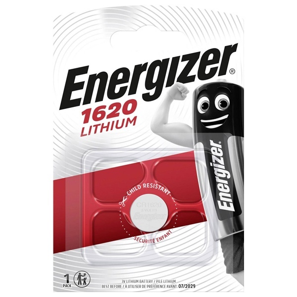Батарейка Energizer Lithium CR1620 (упаковка 1шт)