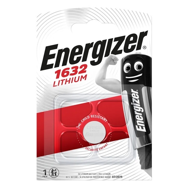 Батарейка Energizer Lithium CR1632 (упаковка 1шт)