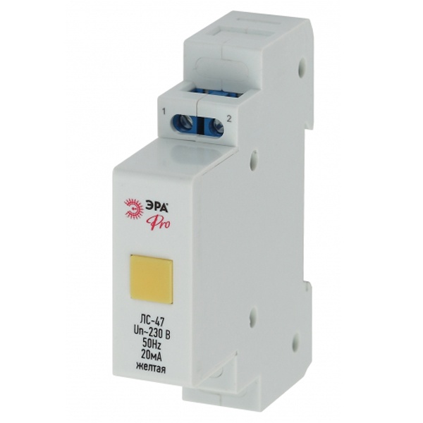 Лампа сигнальная ЭРА ЛС-47 (желтая) на DIN-рейку (NO-902-180)