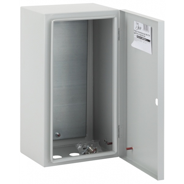 Щит навесной металлический ЭРА ЭКО СТМ ЩМП-01 с монтажной панелью (410х220х175) IP31 (электрический шкаф)