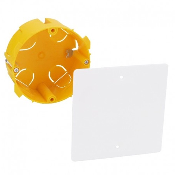 Коробка распаячная Batik Legrand d85 глубина 40 мм с крышкой скрытой установки для сухих перегородок