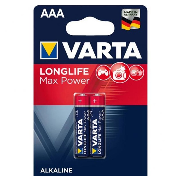 Батарейка Varta AAA LR03 1.5V Longlife Max Power (упаковка 2шт) 04703101412