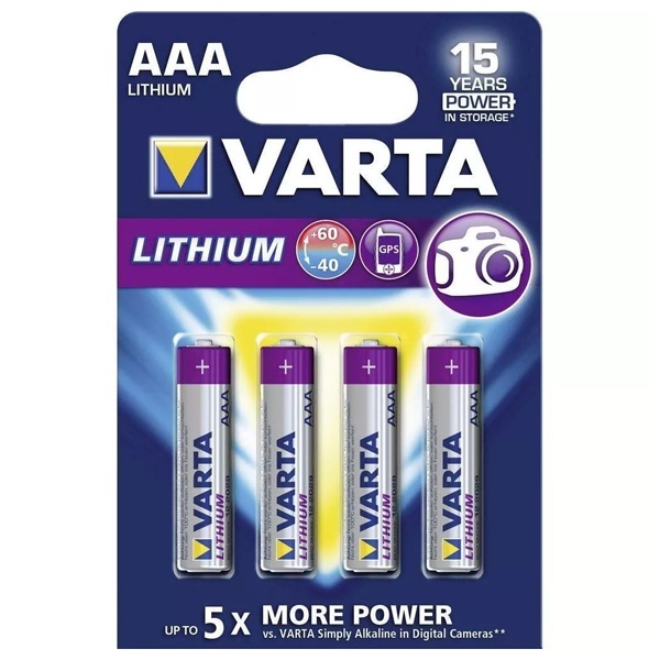 Батарейка Varta Lithium/Ultra Lithiuim AAA (упаковка 4шт) 06103301404