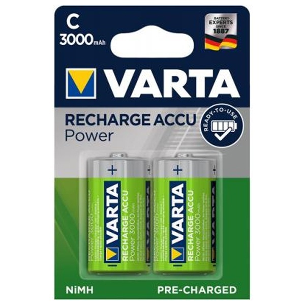 Аккумулятор Varta C HR14 1.2V 3000мАч ACC.R2U/RECH.A.POWER (упаковка 2шт) 56714101402