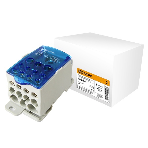 Распределительный блок TDM на DIN-рейку РБ-250 1П 250А (1х120/2x35+5x16+4x10)