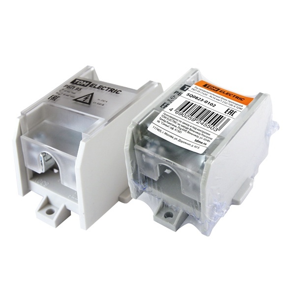 Распределительный блок проходной TDM РБП 95 (1х95 - 4х16 мм2) 232/100А