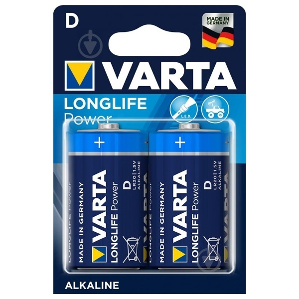 Батарейка Varta D Longlife Power (упаковка 2шт) 04920121412