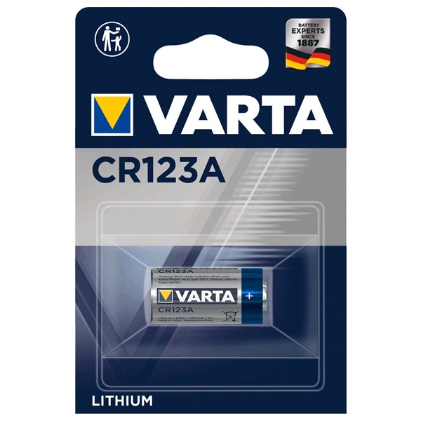 Батарейка Varta CR123A (123/CR123/CR17345) Professional (упаковка 1шт) 06205301401