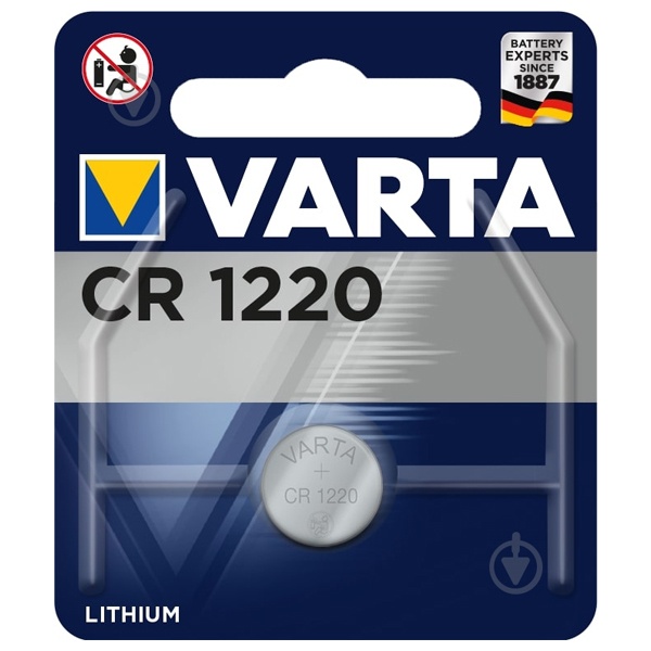 Батарейка Varta Electronics CR 1220 (упаковка 1шт) 06220101401