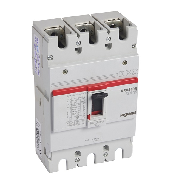 Автоматический выключатель в литом корпусе DRX250 термомагнитный фиксированный 3P 160А 25kA (автомат электрический)