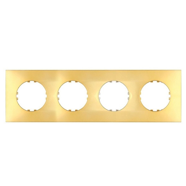 Рамка 4-постовая квадрат Экопласт Vintage-Quadro, золото