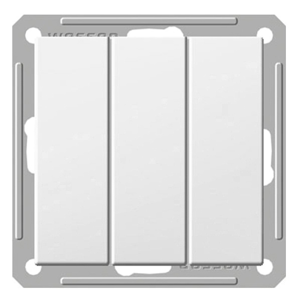 Трехклавишный клавишный выключатель SE W59 10A механизм, белый