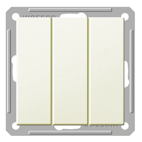 3-клавишный выключатель SE W59 10A механизм, слоновая кость (бежевый)