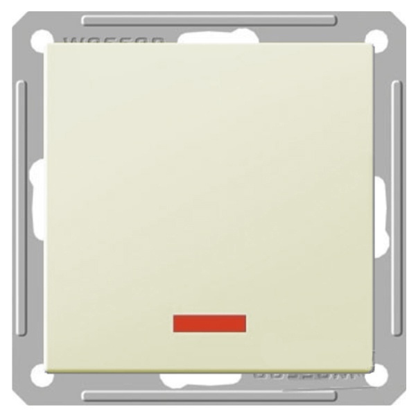 Одноклавишный выключатель 2-полюсный SE W59 10A механизм, слоновая кость (бежевый)