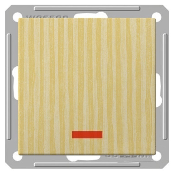 Одноклавишный переключатель с подсветкой SE W59 10A механизм, сосна