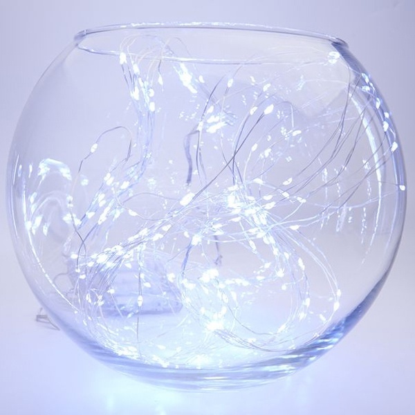 Светодиодная гирлянда Feron CL53 2м + 1м белый с питанием от батареек