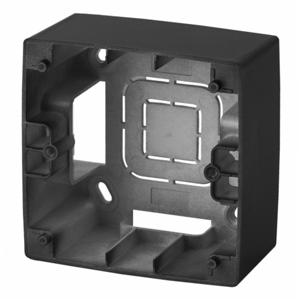Коробка накладного монтажа Эра 12 1 пост, антрацит 12-6101-05