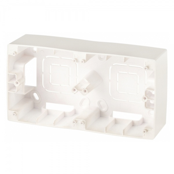 Коробка накладного монтажа Эра 12 2 поста, перламутр 12-6102-15