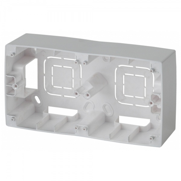Коробка накладного монтажа Эра 12 2 поста, алюминий 12-6102-03