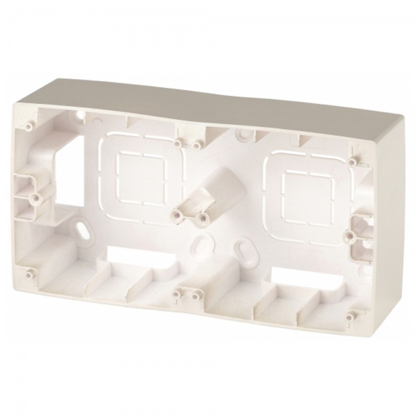 Коробка накладного монтажа Эра 12 2 поста, шампань 12-6102-04