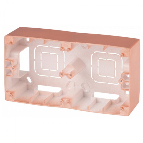 Коробка накладного монтажа Эра 12 2 поста, медь 12-6102-14