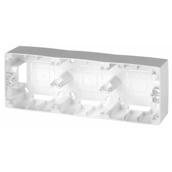 Коробка накладного монтажа Эра 12 3 поста, алюминий 12-6103-03