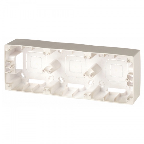 Коробка накладного монтажа Эра 12 3 поста, шампань 12-6103-04