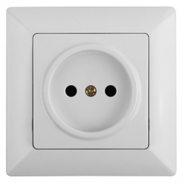 Розетка Intro 2Р 16А-250В Solo, белый 4-201-01