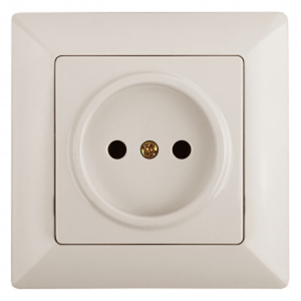 Розетка Intro 2Р 16А-250В Solo, слоновая кость 4-201-02 (бежевый)