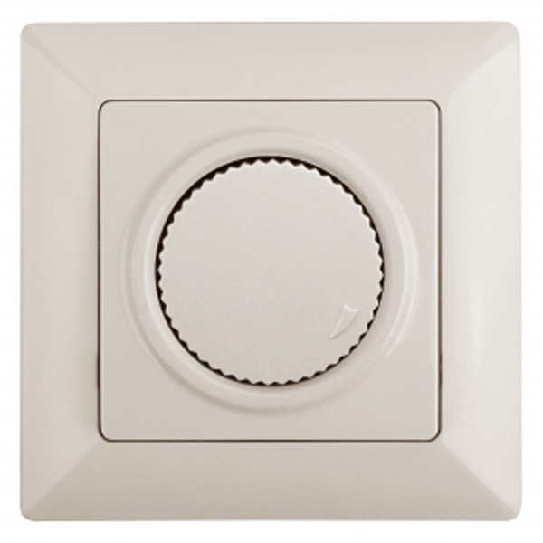 Светорегулятор поворотный Intro 600Вт 230В Solo, слоновая кость 4-401-02 (бежевый)