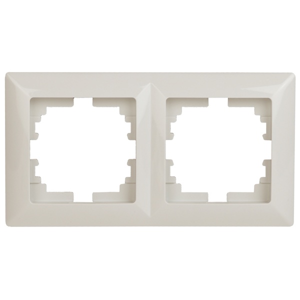 Рамка на 2 поста Intro Solo, слоновая кость 4-502-02 (бежевый)