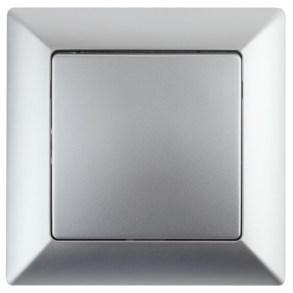 Выключатель Intro 10А-250В Solo, алюминий 4-101-03