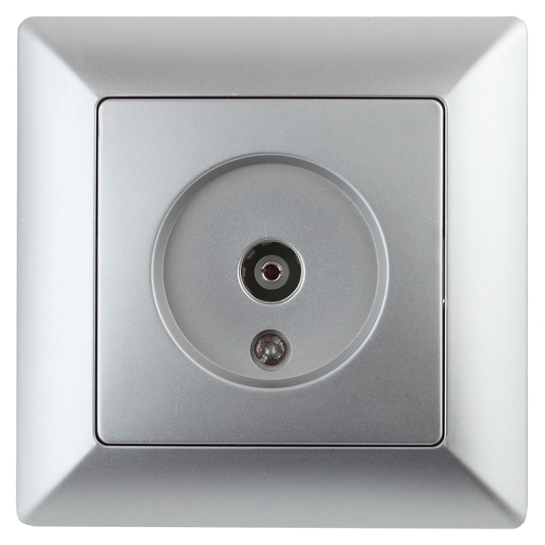 Розетка TV Intro одиночная Solo, алюминий 4-301-03