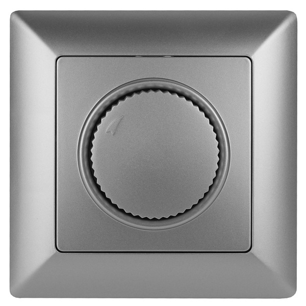 Светорегулятор поворотный Intro 600Вт 230В Solo, алюминий 4-401-03