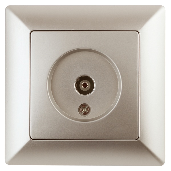 Розетка TV Intro одиночная Solo, шампань 4-301-04