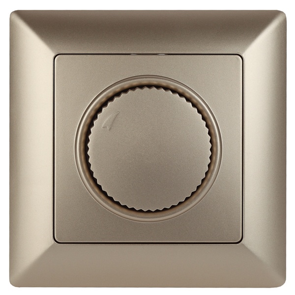 Светорегулятор поворотный Intro 600Вт 230В Solo, шампань 4-401-04