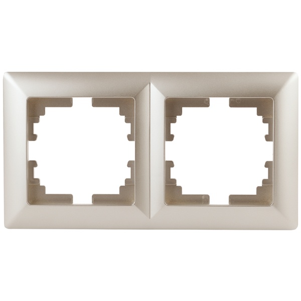 Рамка на 2 поста Intro Solo, шампань 4-502-04